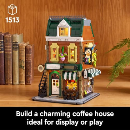 French Cafe Bakery Lighting Building Set Modular House for Adult 1513 PCS - size: French Corner Cafe