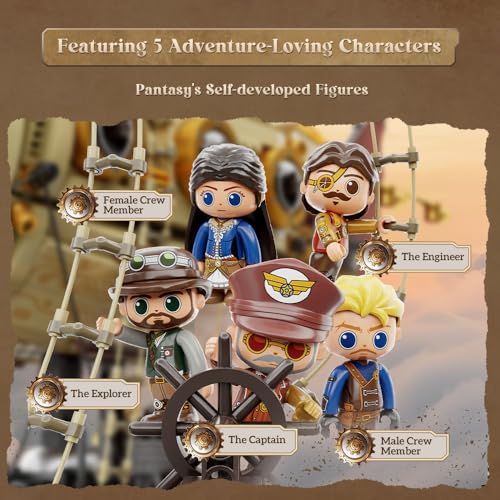 PANTASY Steampunk Airship Building Set for Adults - size: Steampunk Airship