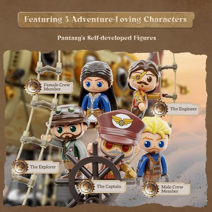 PANTASY Steampunk Airship Building Set for Adults - size: Steampunk Airship