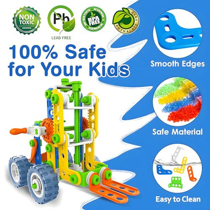 MOONTOY STEM Toys for 4 5 6 7 8+ Year Old Boy Birthday Gift, Building Toys for Kid Age 4-8 5-7 6-8 8-12, Preschool Educational Stem Kit for Boy Girl Christmas Idea Gift, 152PCS, 12 in 1 Building Toys - style: 152PCS, 12 in 1 Building Toys