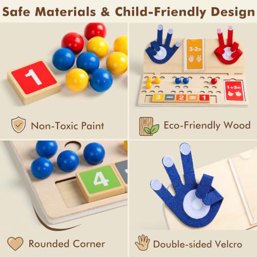 Math Manipulatives Montessori Toys for 3 Year Old Preschool Educational Toy