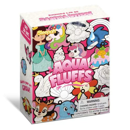 Aqua Fluffs Mess-Free 3D Puffs Art Kit for Kids Double-Sided Craft Set Kit - color: Princess, Fairies & Animals