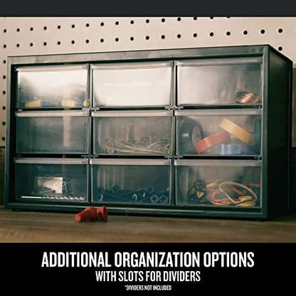 CRAFTSMAN Storage Organizer Bin System, 9 Compartment, Plastic (CMST40709) (Pack of 2) - size: 9 Bins (Pack of 2), style: 9 Bins