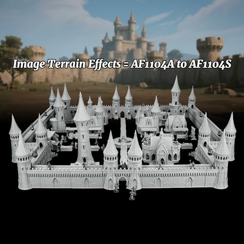 AUSPDICE DND Terrain RPG TTRPG Buildings 25mm Unpainted Gothic Wizard Tower - color: Af1104 K City Building 5