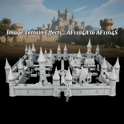 AUSPDICE DND Terrain RPG TTRPG Buildings 25mm Unpainted Gothic Wizard Tower - color: Af1104 K City Building 5