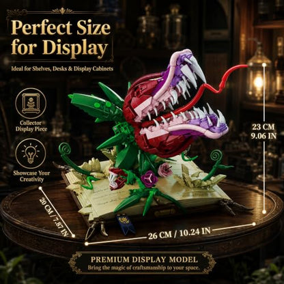 Ancient Magic Book & Cannibal Flower Building Block Set - color: Magic Book