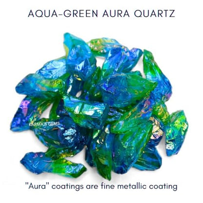 Crystals, Rocks, Jade, Crystals and Healing Stones, Witchcraft Supplies, Healing Crystals, Stones, Healing Stones, Rock Collection, Agate, Raw Stones (Aqua-Green Aura Quartz, 2 Pcs) - color: Aqua-green Aura Quartz