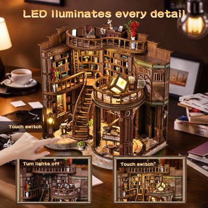 Book Nooks for Adults, DIY Miniature Dollhouse BookNook Kit-Dream Booktore - color: 3d-book Room0