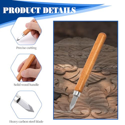 2 Pack Marking Knife Woodworking Marking Knife with High Carbon Steel Blade, Woodworking Scribing Knifes Thin Blade Dual Double Bevel Striking Cutter Premium Tool Quality Wood Scribe Tool