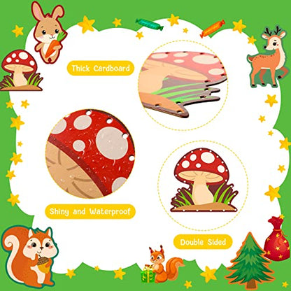 Pajean 10 Pcs Kids Lacing Cards Double Sided Animal Sewing Cards Kits 10 Styles Lacing Toy Crafts for Toddler Ages 6+ Developing Imagination Preschool Learning Activity Supplies(Forest Animals Style) - style: Forest Animals Style