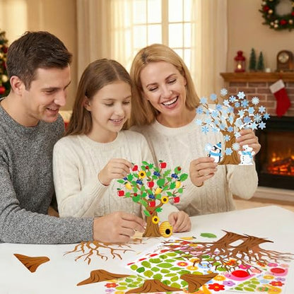 32 Set Seasonal Trees Craft Kits Make Your Own Four Seasons Tree Decoration - color: Seasonal Trees Craft