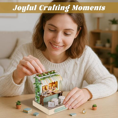 Flever Dollhouse Miniature DIY House Kit Creative Room with Furniture for Romantic Artwork Gift (Dessert Time) - color: Dessert Time