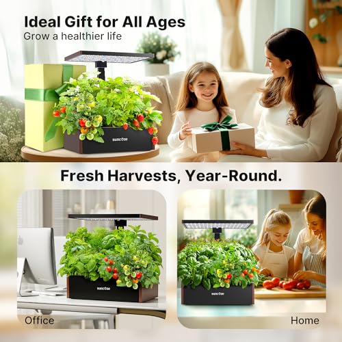 SUNCOZE Smart Hydroponics Growing System, 20 Pods, 25 in Adjustable Height - color: Black