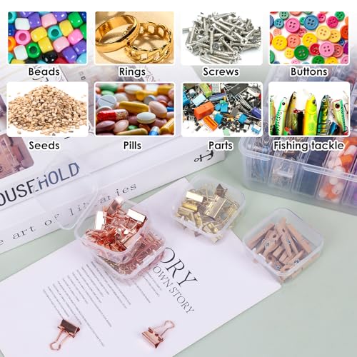 Bead Organizer Box 108 Pcs Plastic Storage Containers for Craft Jewelry