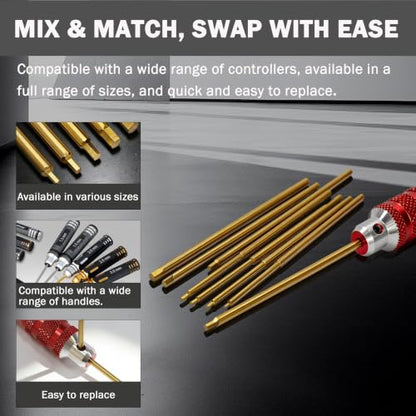 RC Hex Driver Screwdriver Bits 0.9–3.0mm Replacement 7PCS - color: 7-pcs Ti-coated Bits