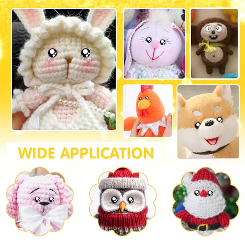 TOAOB 320pcs Plastic Safety Eyes with Washers Black Craft Eyes 14mm Stuffed Animals Eyes Oval Craft Doll Eyes for DIY Amigurumis Crochet Animals Bears Making - size: 14mm