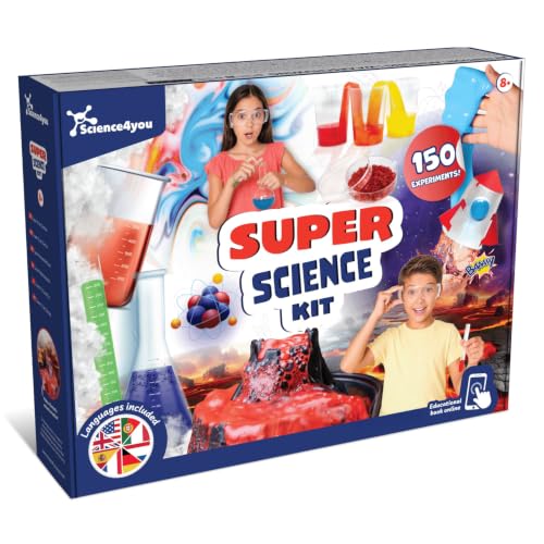 Science4you Super Science Kit for Kids 6-8 - Discover 150 Science Experiments, Chemistry Set, Science Gifts for Kids 8-12