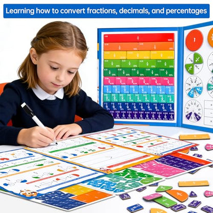 Montessori Magnetic Book Fraction Puzzle for Kids
