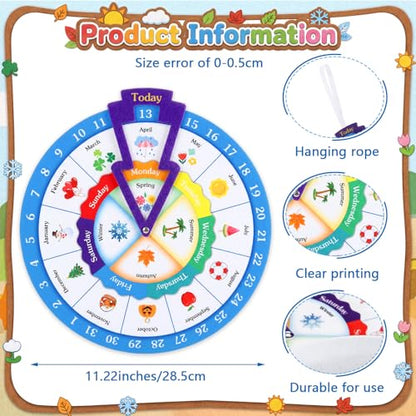 Marspark Month Wheels, Educational Learning Activities for Kids - style: Calendar Wheel