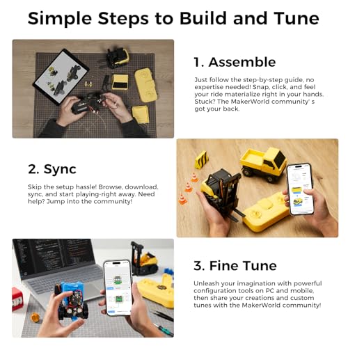 Makerworld CyberBrick Ultimate Hardware Kit ZK003 (2 Vehicle,2 Remote),3D Printing STEM,DIY Build RC Car& Programmable Robotics Set,Modular Coding Electronics Learning Set for Bambu Lab Maker - size: ZK003 - Cyberbrick Ultimate