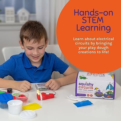 Squishy Circuits Standard Kit - Explore Electrical Circuits with Play Dough - STEM Science Kits for Kids Age 8-12 - Fun and Educational at Home, Classroom, Camp, and More! - style: Standard Kit