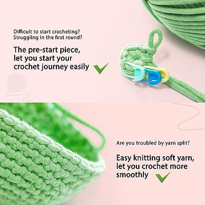CrochetBox Cow Complete Crochet Kit for Beginners, Easy Craft for Adults - color: Cow