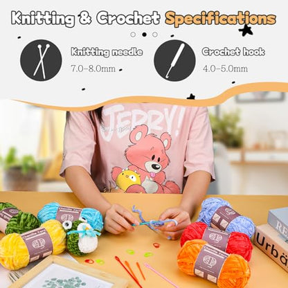 LUNARM Chenille Yarn for Crochet Knitting Chunky Blanket Velvet Yarn - color: 18 Skeins-Peach Pink