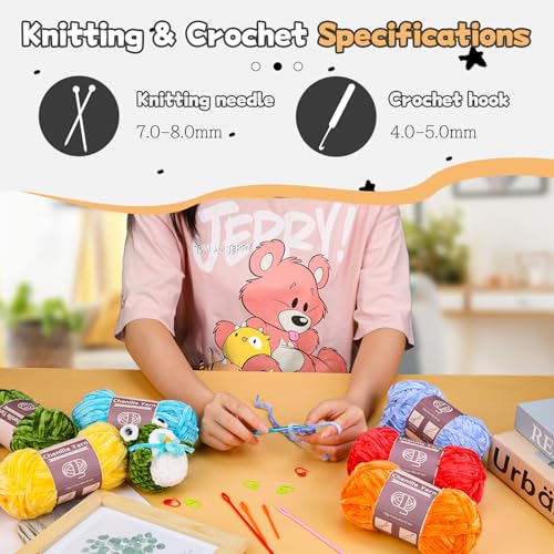 LUNARM Chenille Yarn for Crochet Knitting Chunky Blanket Velvet Yarn - color: 18 Skeins-Pink Series