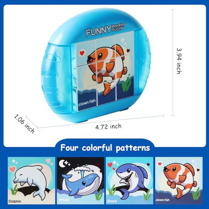 Rotating Puzzle for Toddlers Kids 3+, Travel Essentials Toys - color: Fishes