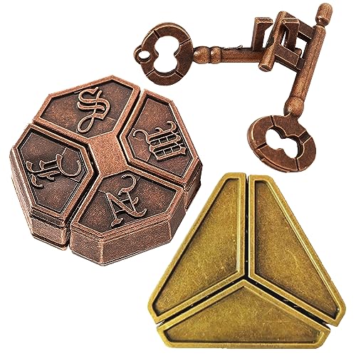 Metal Brain Teasers Puzzles for Adults 3 PCS