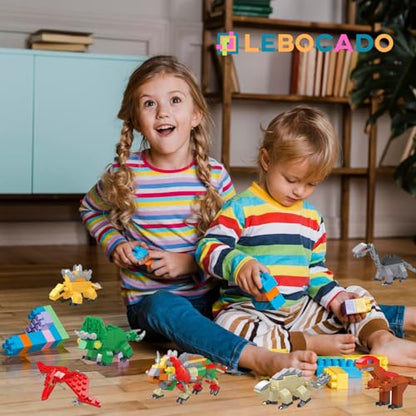 Mini Building Block Sets,12 Pack Dinosaur Toys Building Blocks, 6 in 1 STEM Toys Eggs Building Sets, Party Favors for Kids Goodie Bags Prizes Birthday - style: Dinosaur building block set