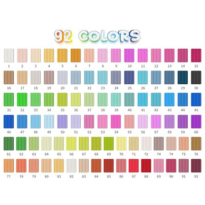 Aestd-ST Polymer Clay 92 Colors, Oven Bake Modeling Clay for Kids & Artists - color: 92 Colors