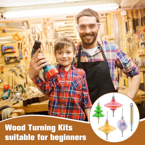 CroBlissful 20 Set Christmas Tree Ornament Woodturning Kit, Multicolor - color: Multi Color