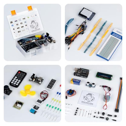 ELEGOO UNO Project Kit and 120pcs Dupont Wires, for Breadboard Circuits, Prototyping, STEM Labs and Electronics Practice