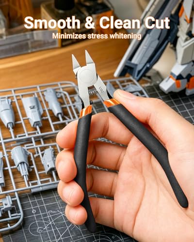 U02 Ultra-thin Single Edge Model Nippers 4.9in Plastic Sprue Cutter - color: Black