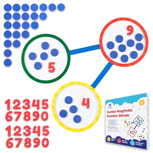 Simply Magic 75 PCS Colorful Magnetic Number Bonds - Number Bond Game