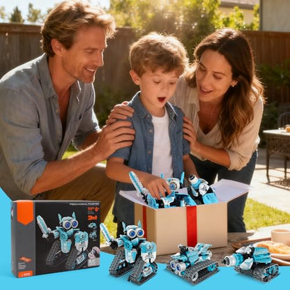 Robot Building Kit, Educational STEM Toys & Birthday Gifts for 6 7 8 9 10 11 12+ Year Old Boys Kids, 3 in 1 DIY Science RC Robotics Sets with APP and Remote Control Projects