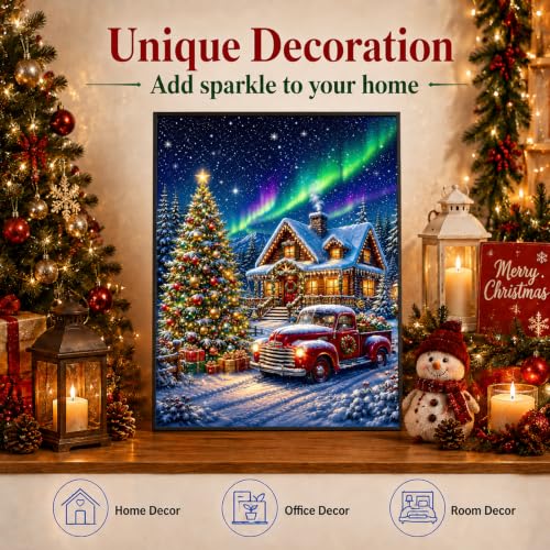 AUKELHJ Diamond Art Kits for Adults, Christmas Diamond Painting, 12x16 Inch - color: 04-Christmas, size: 12X16 inch