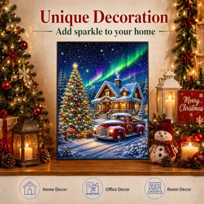 AUKELHJ Diamond Art Kits for Adults, Christmas Diamond Painting, 12x16 Inch - color: 04-Christmas, size: 12X16 inch