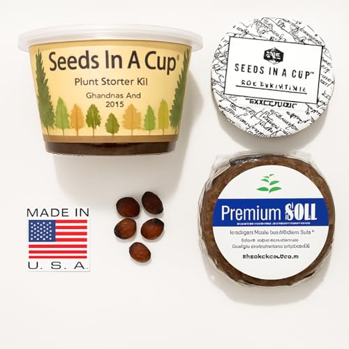 Seeds In A Cup® Pumpkin Grow Kit – Indoor Gardening Starter Set to Grow Mini Pumpkins, Fun Educational Gift for Kids & Adults, Quick Sprouting Greenhouse Planter