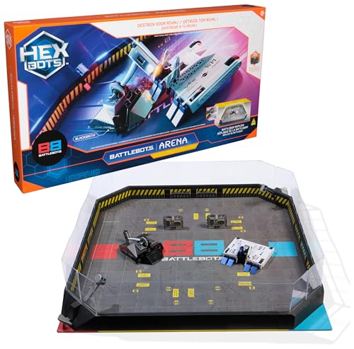 HEX BOTS BattleBots Arena Bite Force & Blacksmith, Remote Control Robot Toys for Kids with Over 20 Pieces, STEM Toys for Boys & Girls Ages 8 & Up, Batteries Included