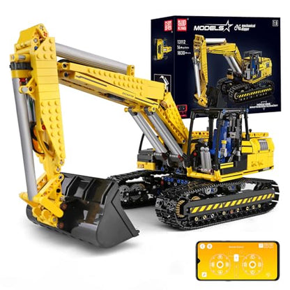 Mould King 13112 RC Excavator Building Set, Remote Control Truck Model Kit