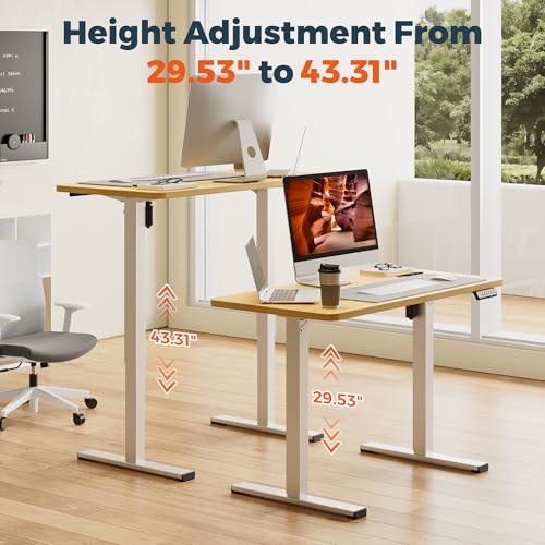 47''x24''One-Piece Adjustable Small Standing Desk for Home Office - color: Maple, size: 4724