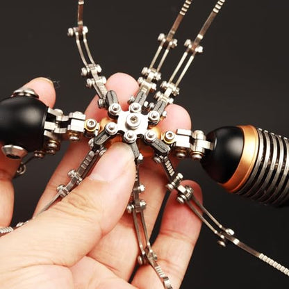 3D Metal Puzzles for Adults,3D Model Building Kit Mechanical Ant DIY 3D Puzzles Assembly Models for Family Time,Birthday Gifts, Black and Gold - color: Black and Gold
