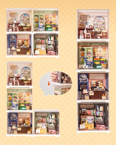 Rolife Super Creator Mini Series Fruits Shop, DIY Plastic Miniature Kits Retail Store Series, Mini Model House Building Set for Teens Aged 14+, DIY Crafts/Hobbies for Adults (Nature Energy Fruits) - style: Butter Bakery House