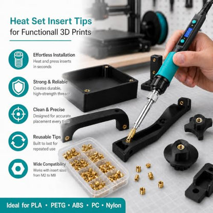 23-in-1 3D Printer Smoothing Tool Kit with Safer Digital Soldering Iron