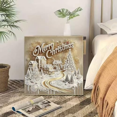 Merry Christmas Pearl Diamond Art Kits for Adults,5D Diamond Painting Kit - color: GM8883