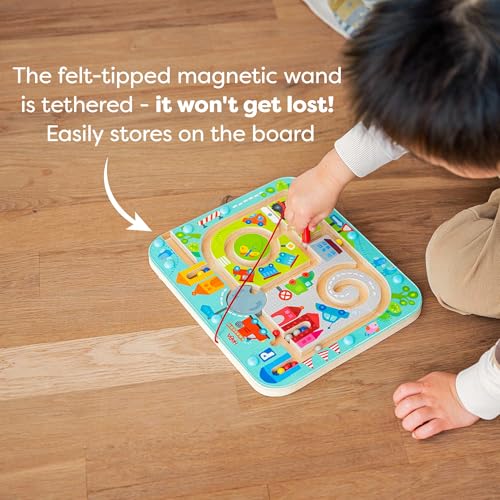 HABA Town Maze Magnetic Busy Board & Travel Toy for Toddlers Ages 2 & Up