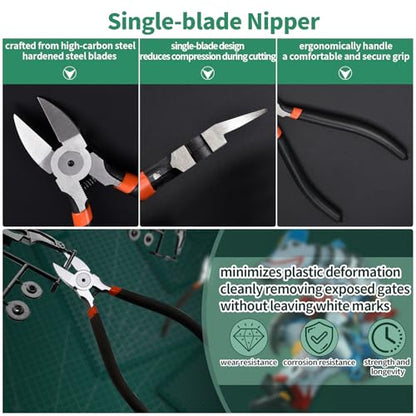 15Pcs Modeler Basic Tools for Gundam, Hobby Building Tools Kit for Model Building Repairing and Fixing