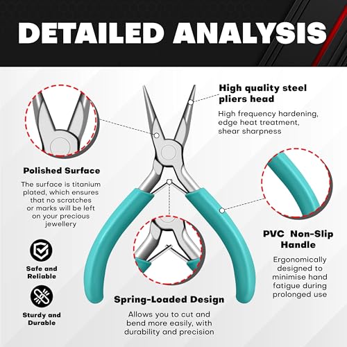 C&T 11-Piece Jewelry Plier Sets,Jewelry Making Tools Kit, Micro Jewelry Pliers Set, Stainless Steel Tweezers with Storage Pouch, Pliers set for Jewelry Making Supplies - style: 11PC